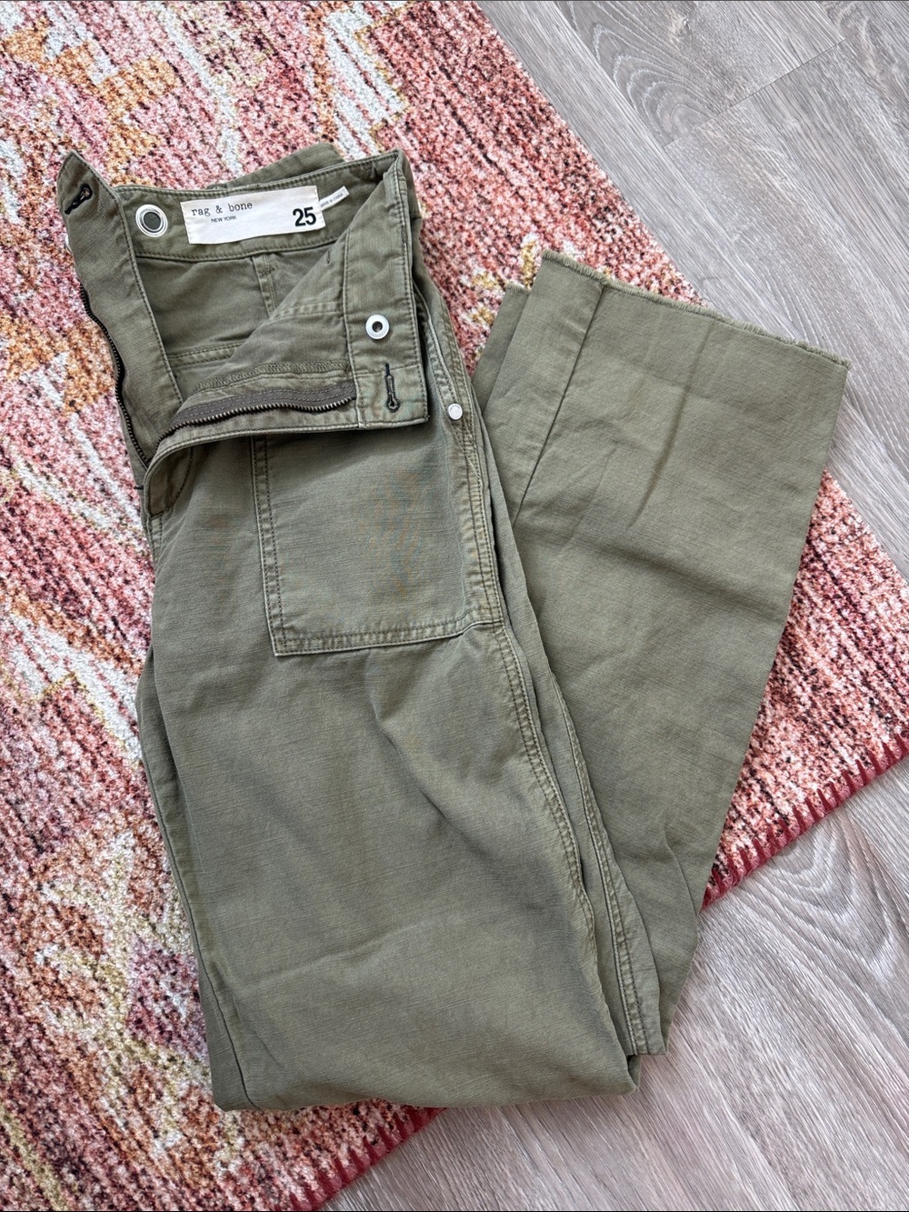 Rag & Bone Olive Cargo Carpenter Pants